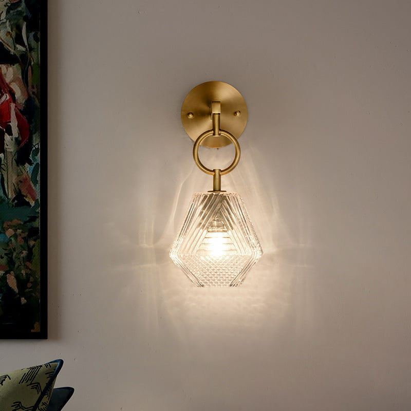 Modern glass wall light