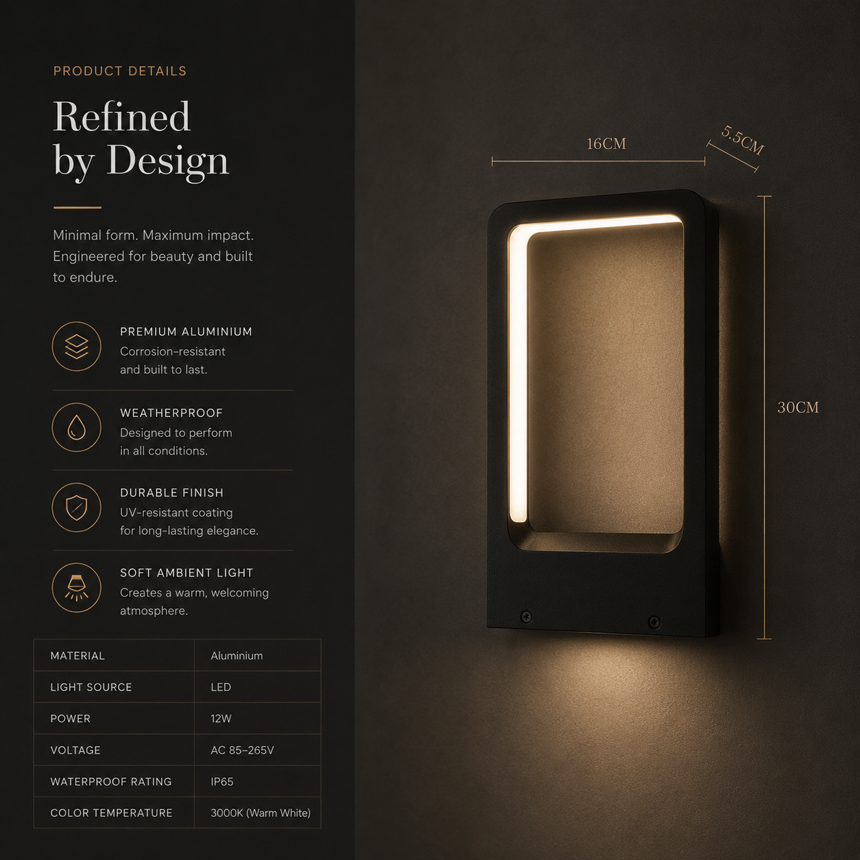 Modern Outdoor Light,