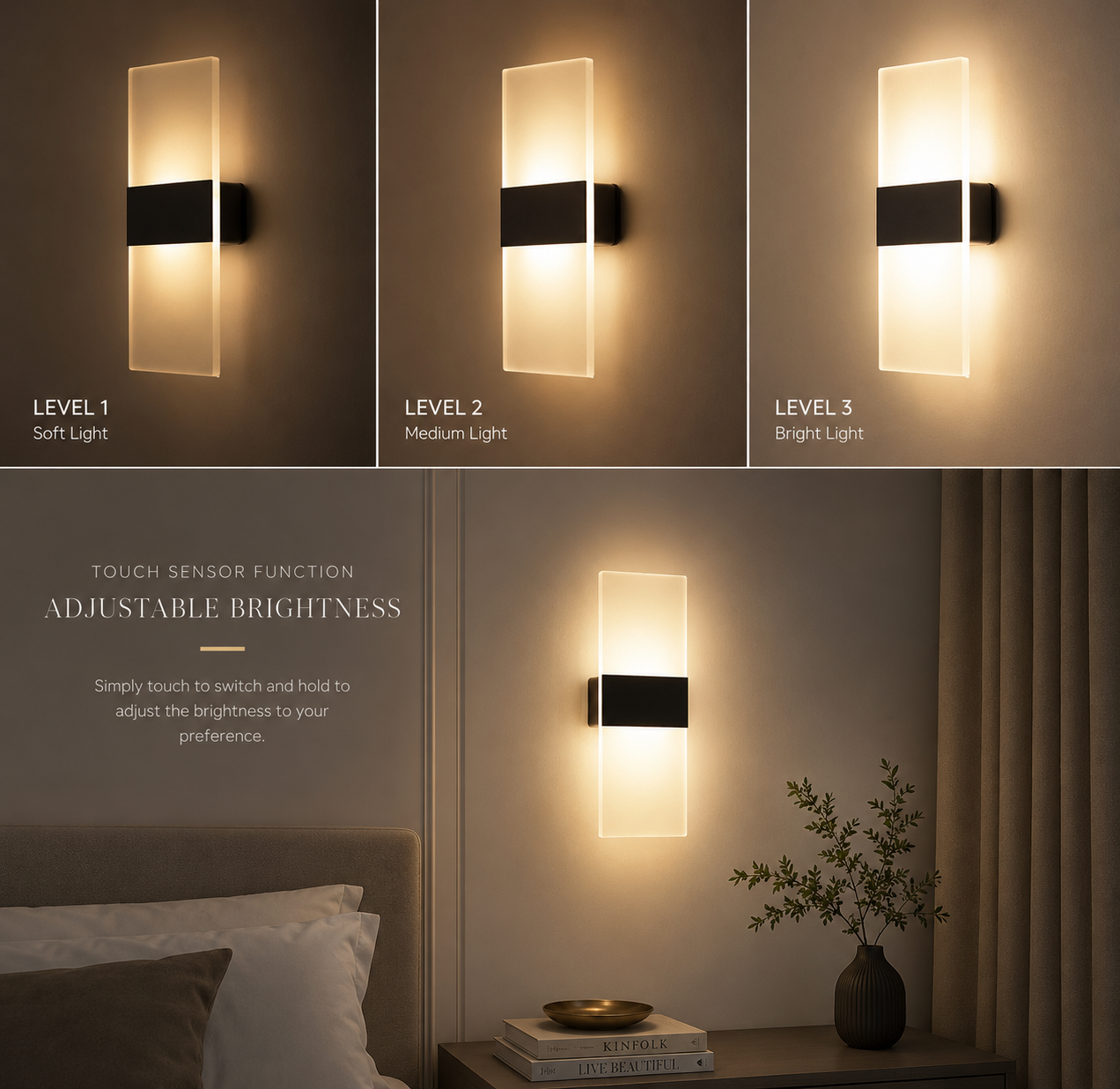 Indoor Sensing USB Wall Lamp