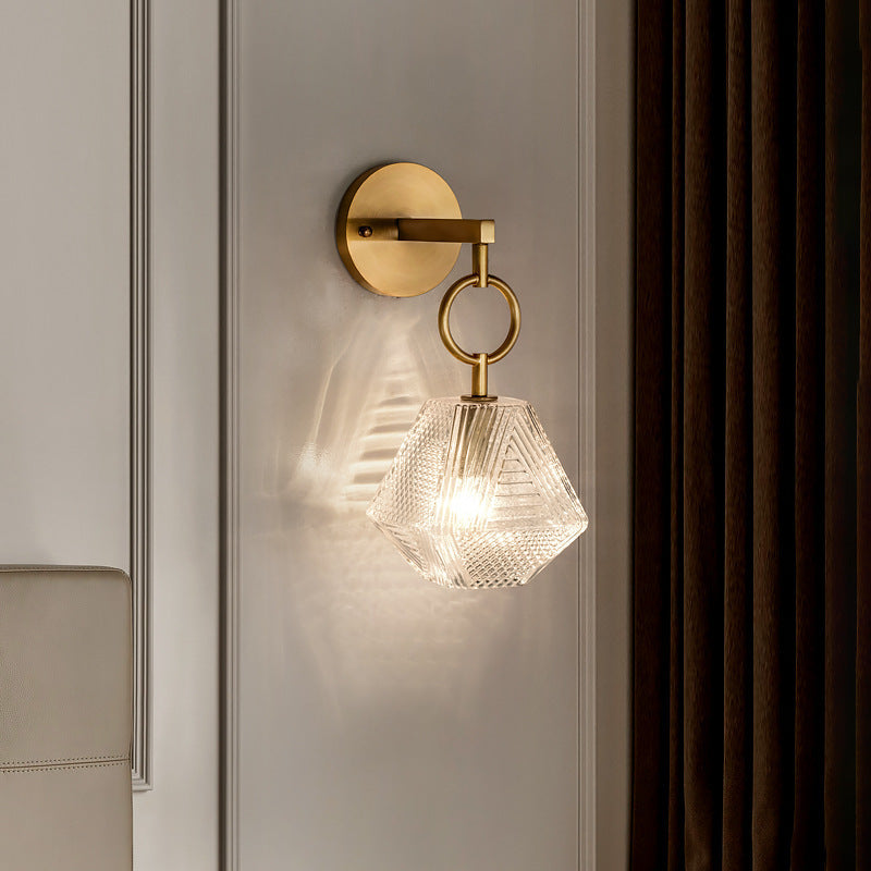 Modern glass wall light