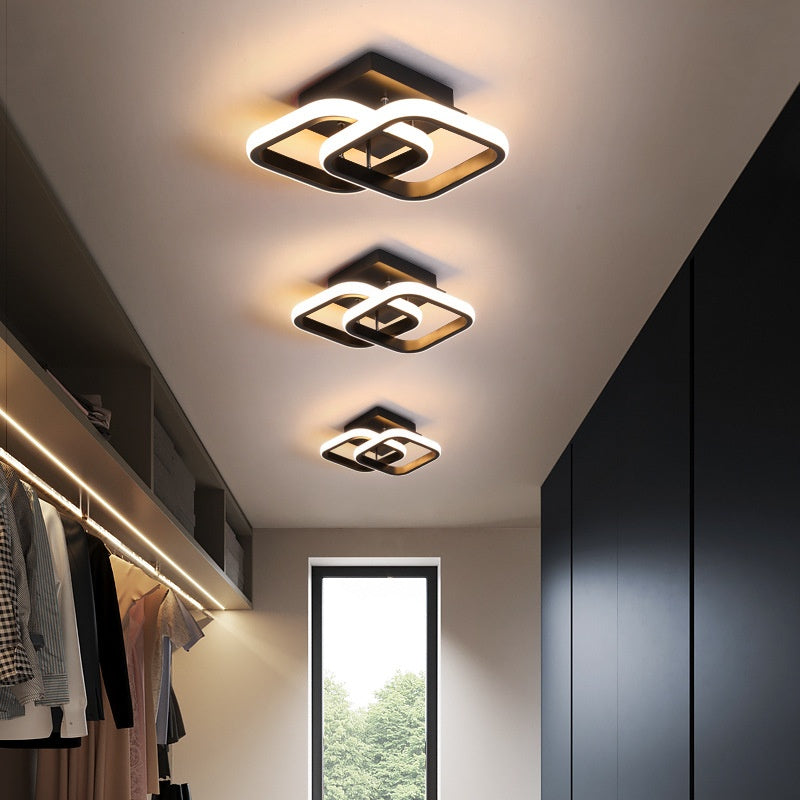 Luxury Black Flush Ceiling Lamp