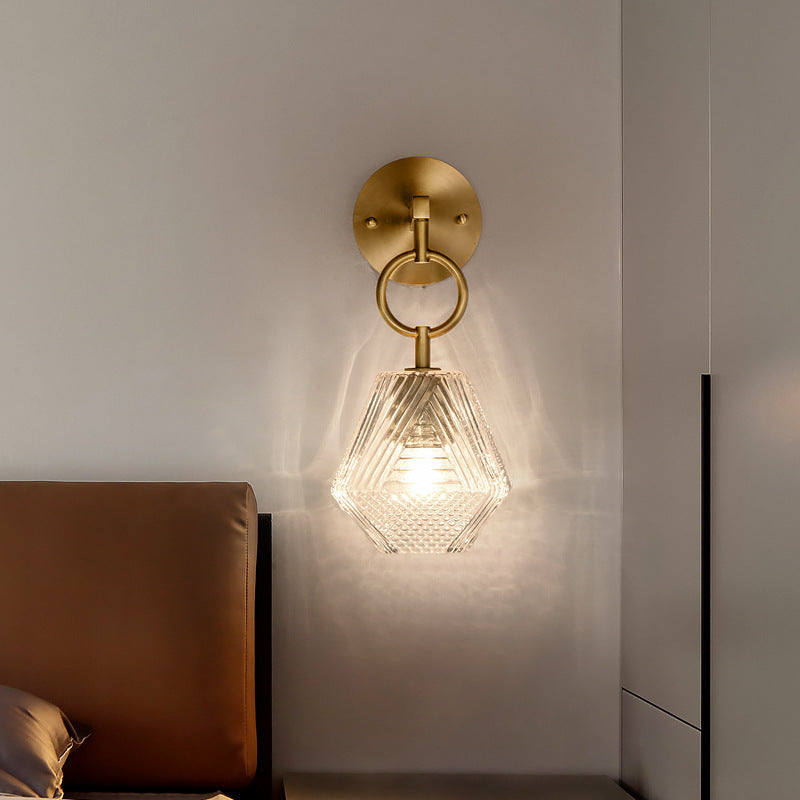 Modern glass wall light