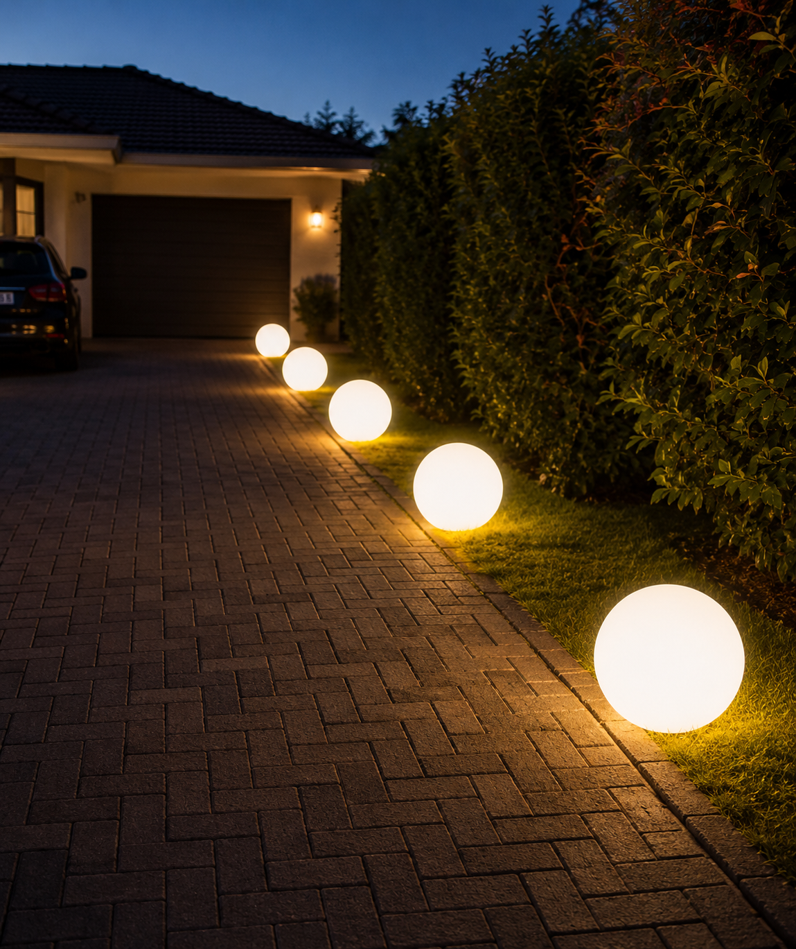 Modern Outdoor Globe Ball Light