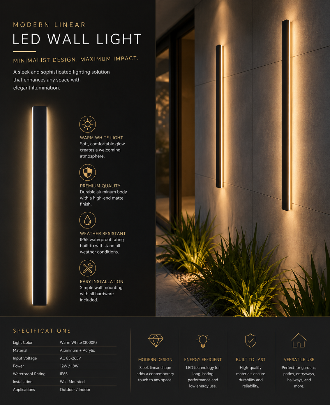 Outdoor Villa Light Lines