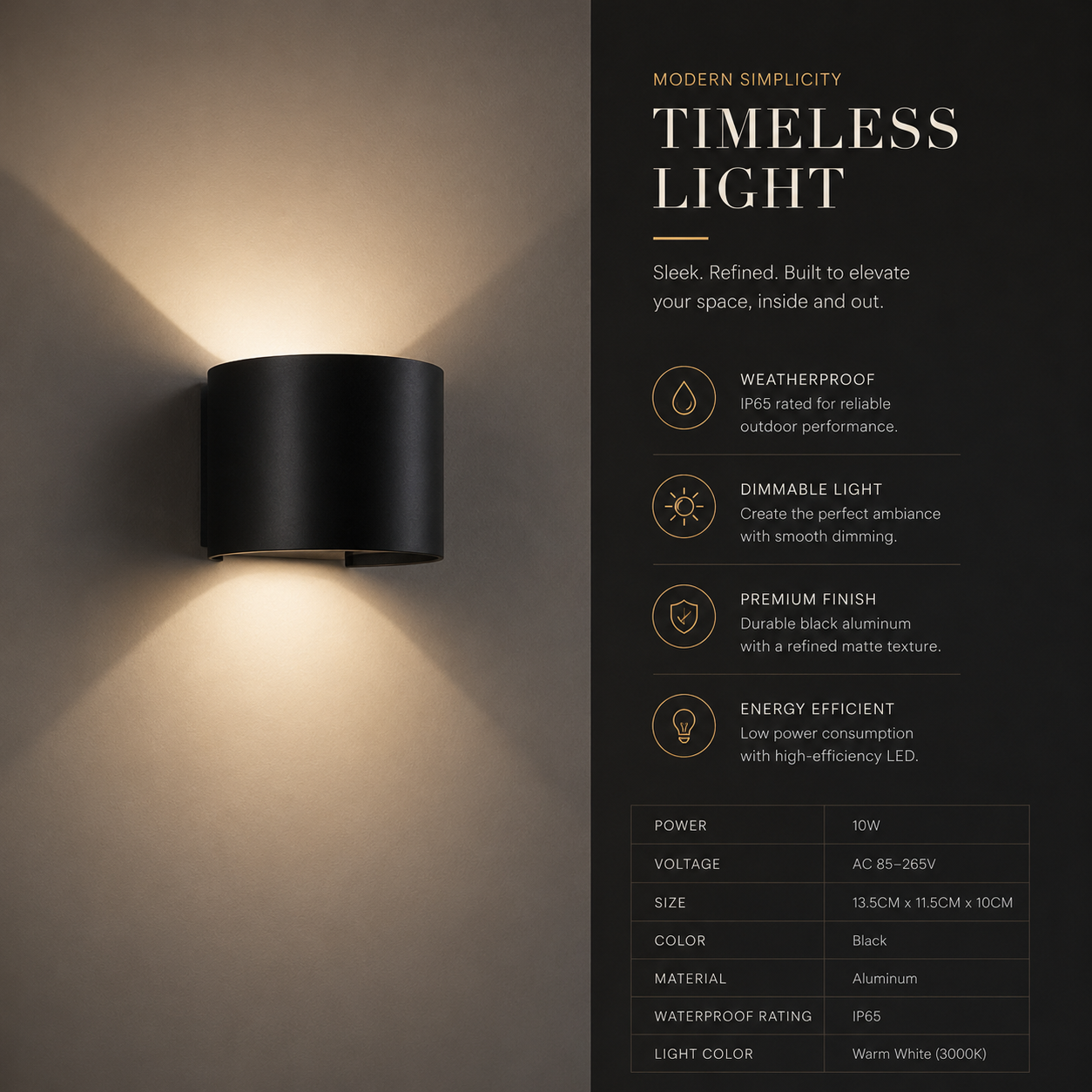 Modern double sided light