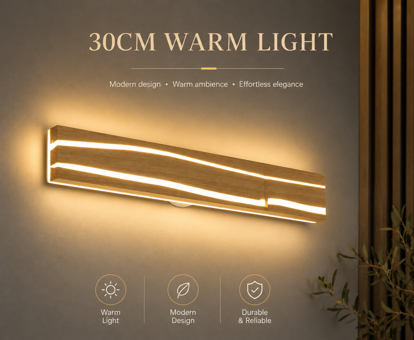 Wooden Modern Minimalist Light