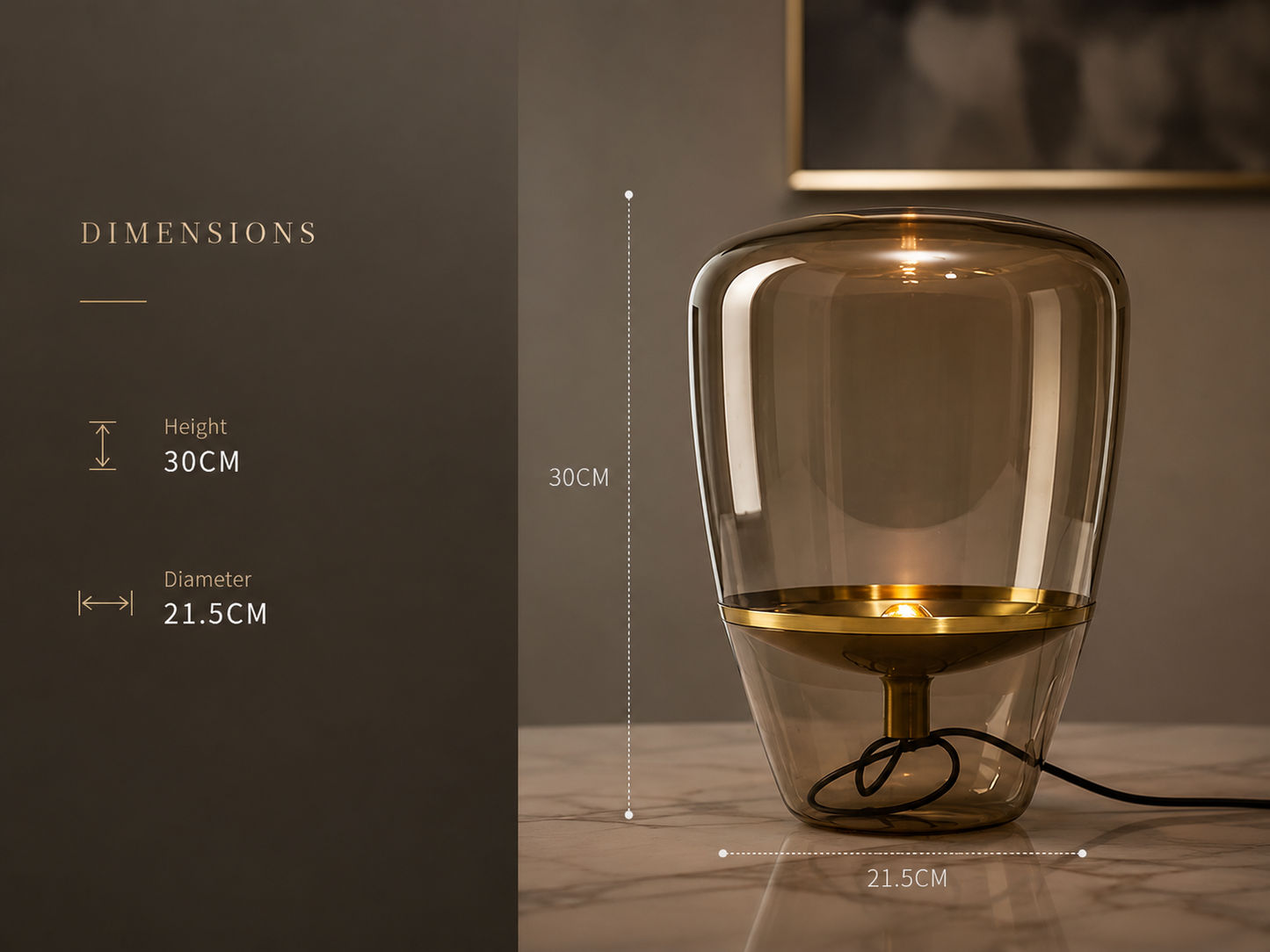 Glass Table Lamp