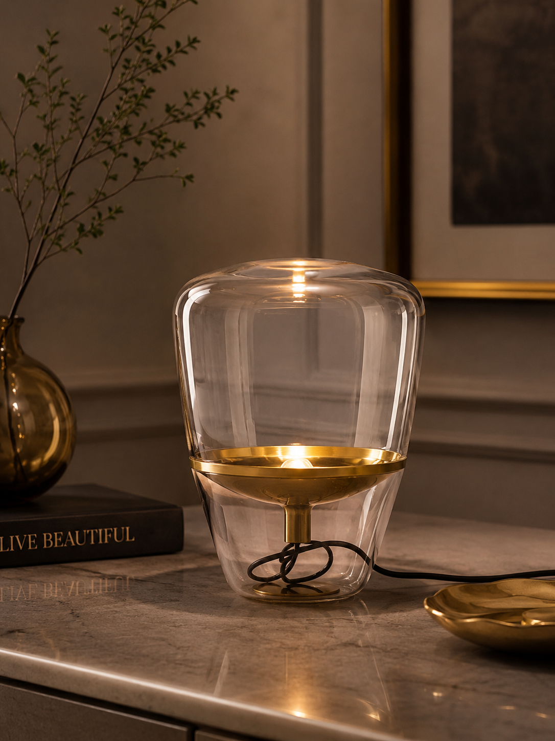 Glass Table Lamp