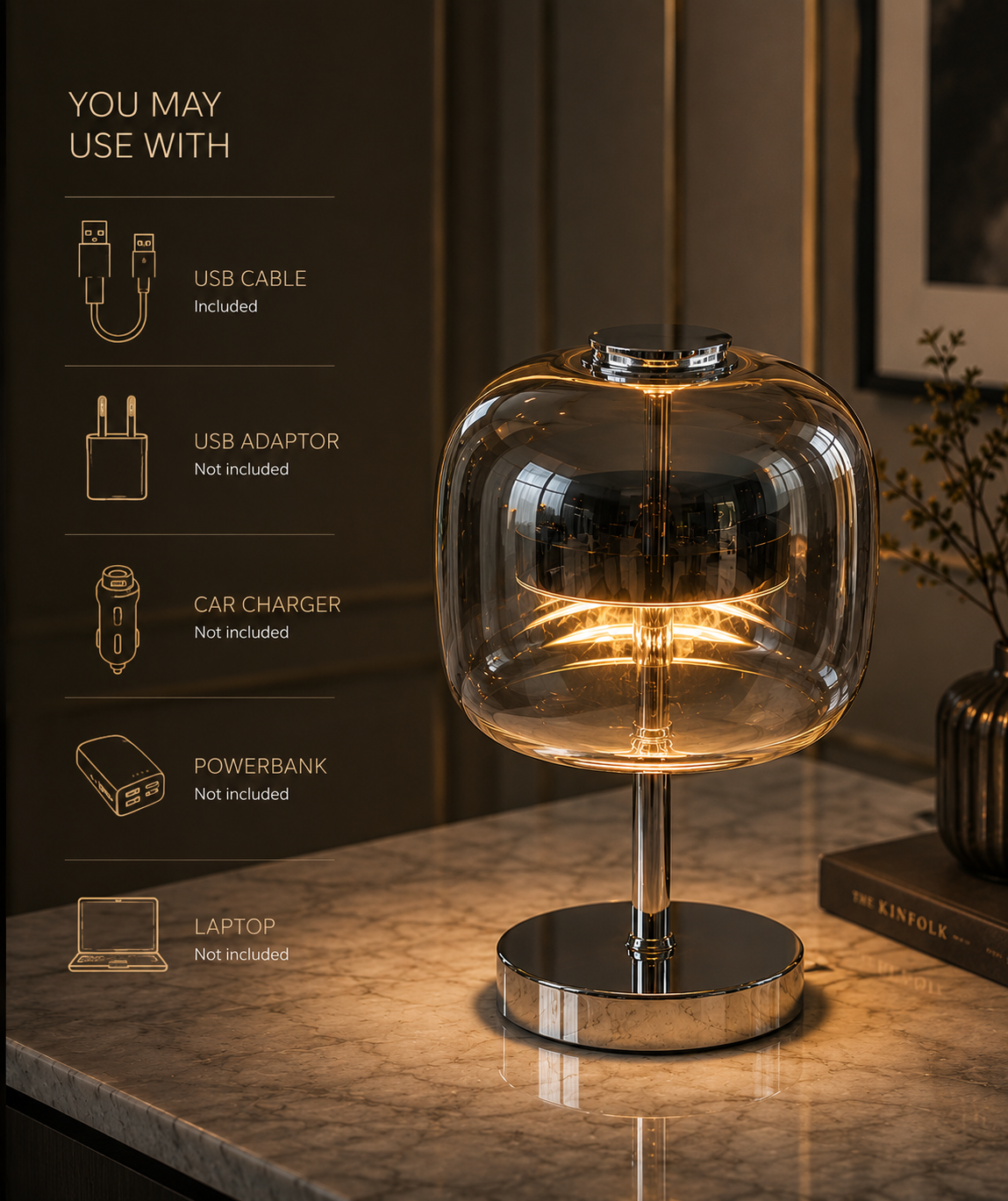 Modern Luxury Glass Table Lamp