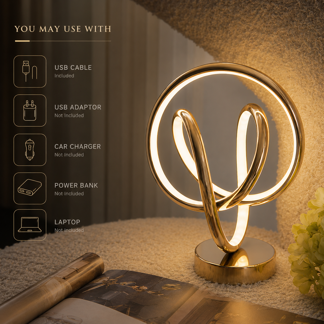 Table Bedroom Bedside Study Desktop Atmosphere Lamps