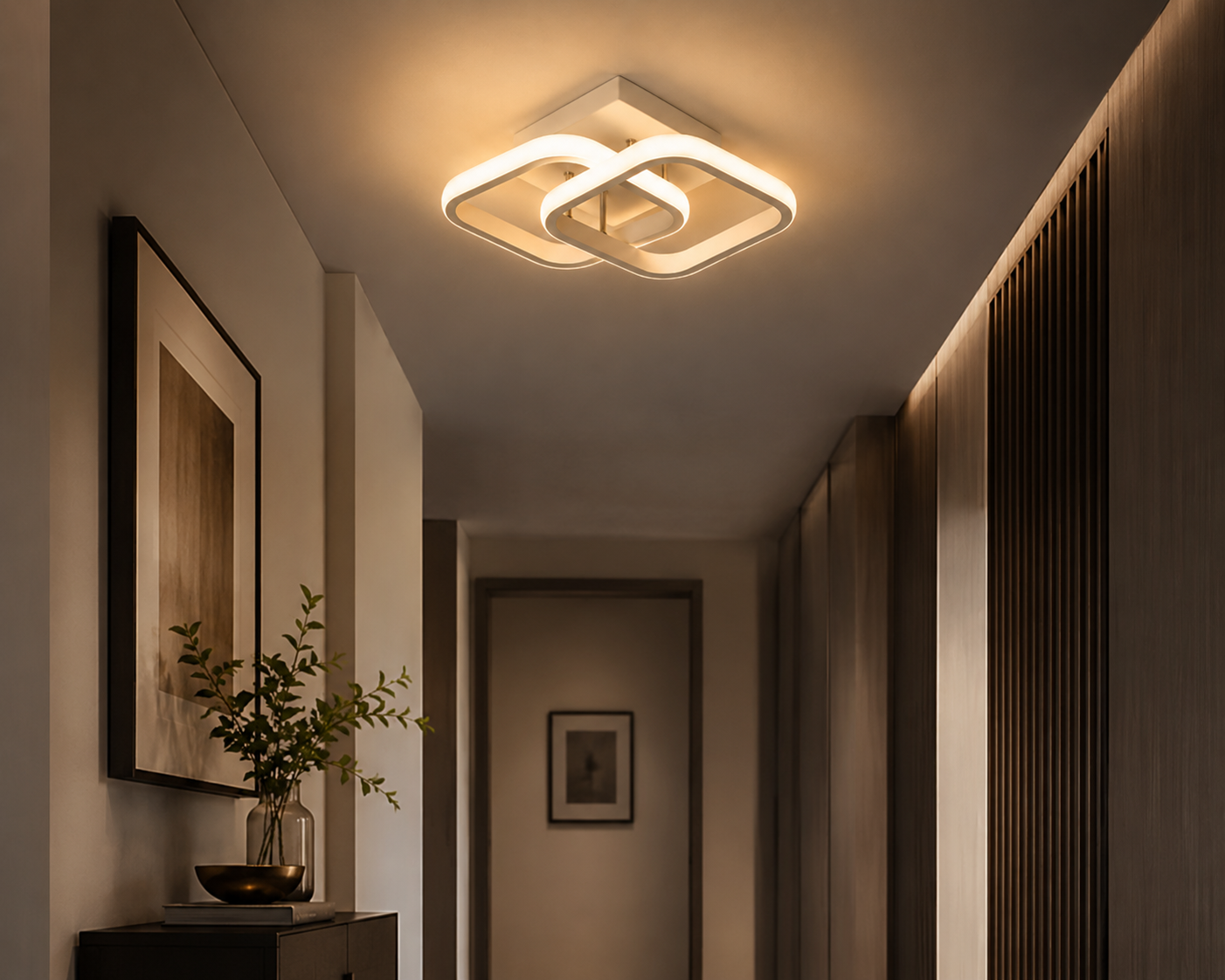 Luxury Black Flush Ceiling Lamp